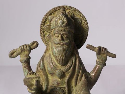 7" Lord Vishwakarma In Brass | Handmade | Made In India