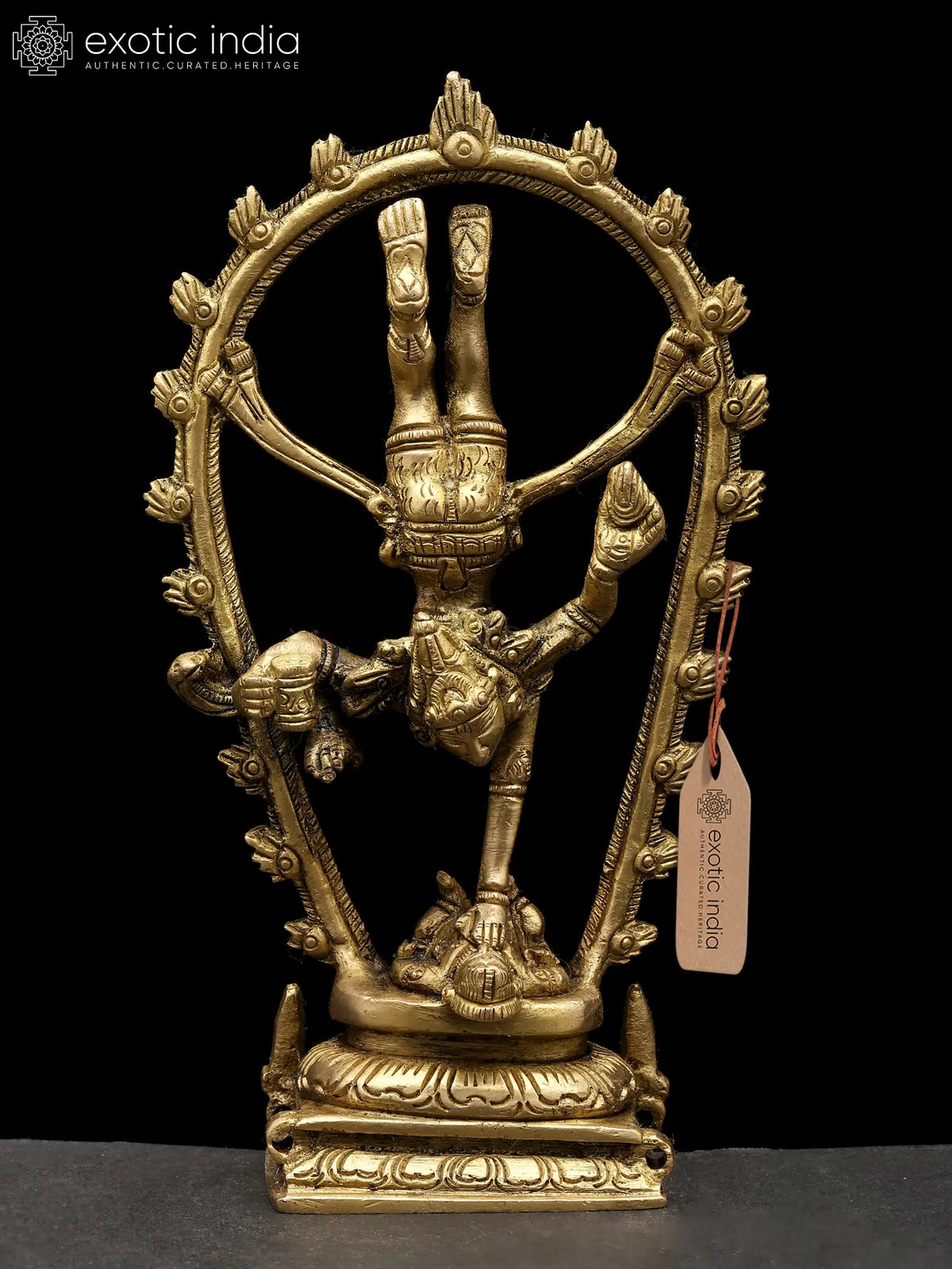6" Bhagawan Shiva's Tandava Brass Statue | Handmade Nataraja Idol | Made in India