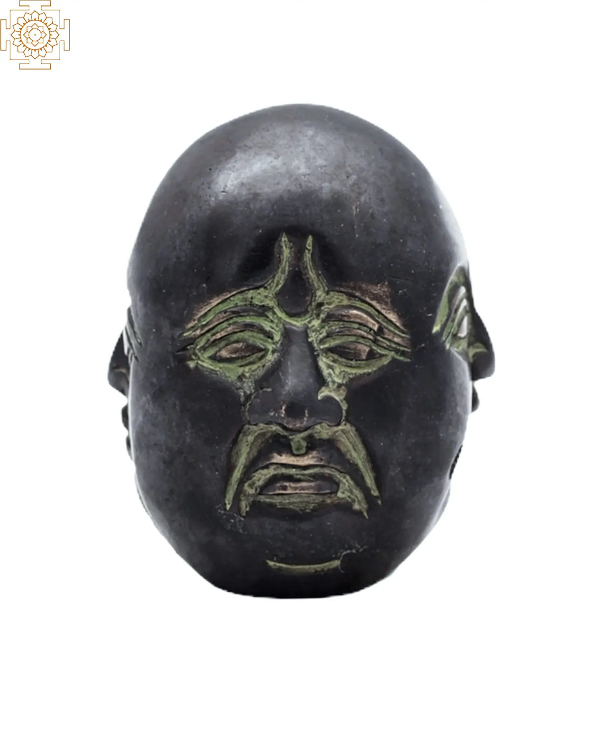 2" Small Laughing Buddha Head In Brass | Handmade | Made In India