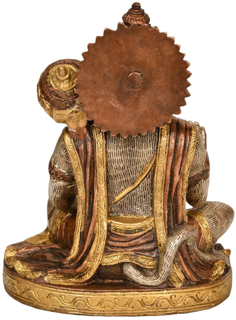 7" Lord Hanuman Granting Abhaya In Brass | Handmade | Made In India