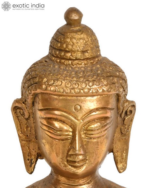 8" Tibetan Buddhist Lord Buddha in Preaching Mudra In Brass | Handmade | Made In India