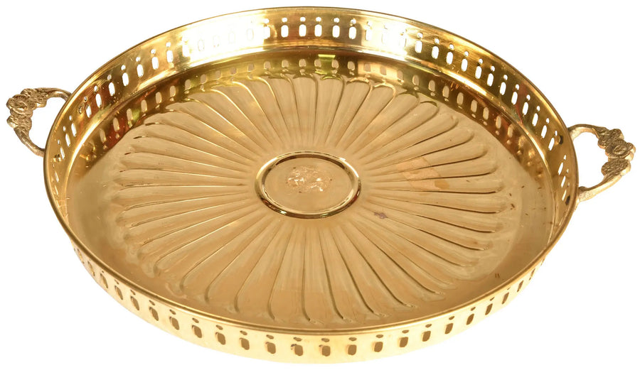 12" Brass Puja Thali for Home Pooja Handmade Idol