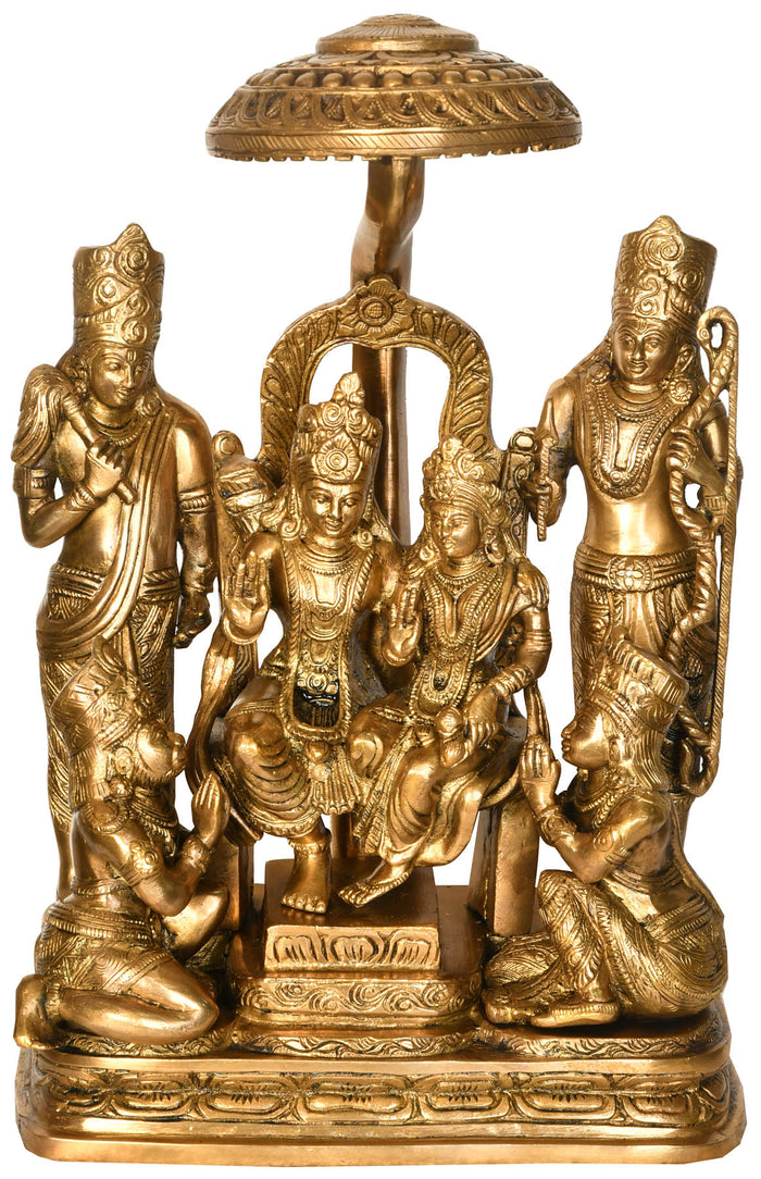 15" Rama Durbar Handmade Brass Statue