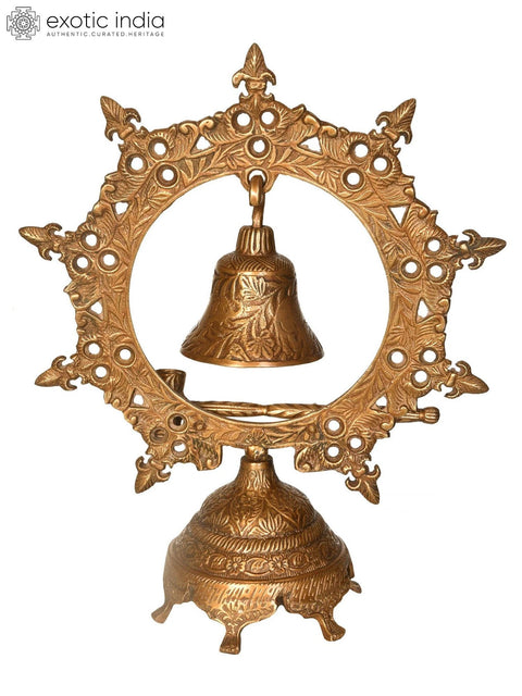 15" Bell with Gong in Brass | Handmade | Made in India