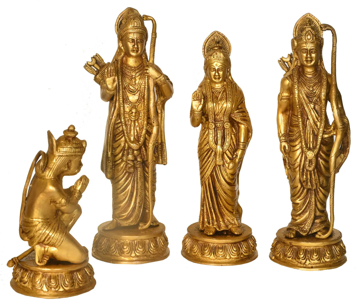 10" Shri Rama Durbar In Brass | Handmade | Made In India