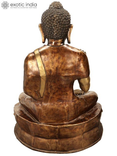 67" Handmade Buddha in Vitarka Mudra Brass Statue | Made In India