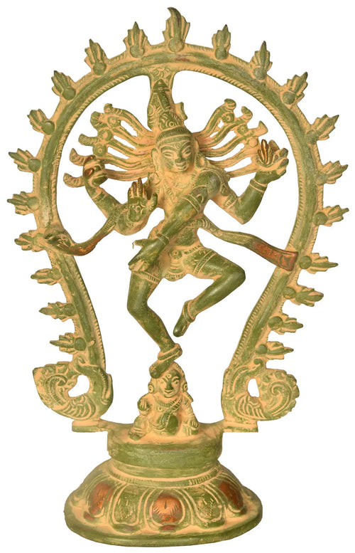 8" Nataraja Brass Statue Handmade for Home Decor