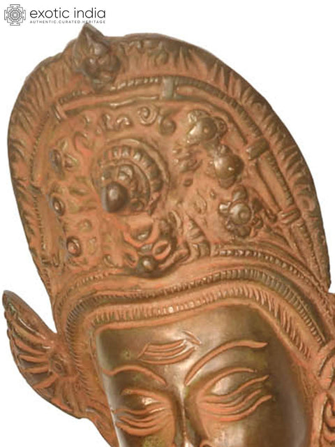 10" Avalokiteshvara Brass Sculpture | Handmade Tibetan Buddhist Deity Idol