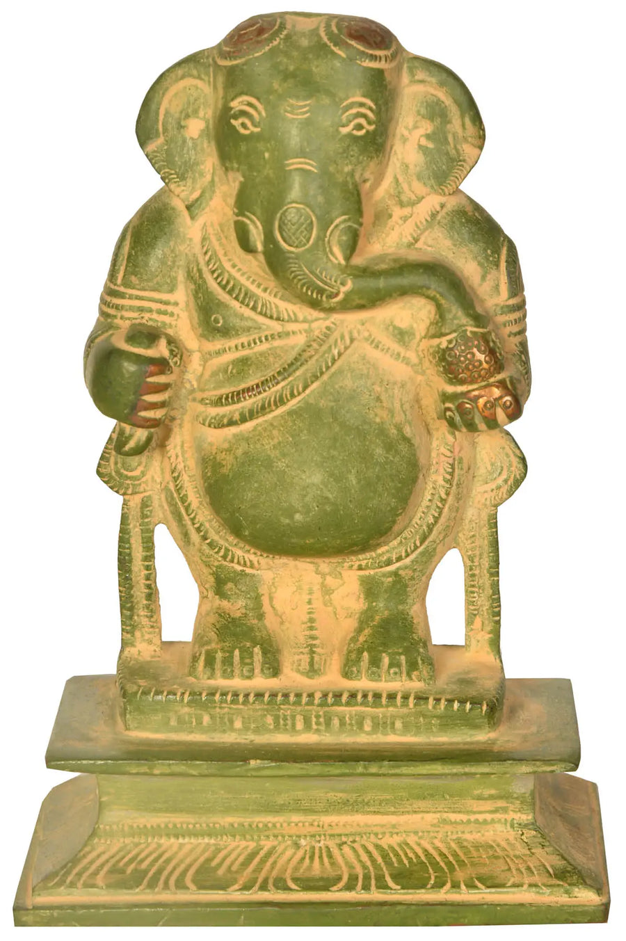 5" Standing Ganesha Handmade Brass Statue for Home Pooja