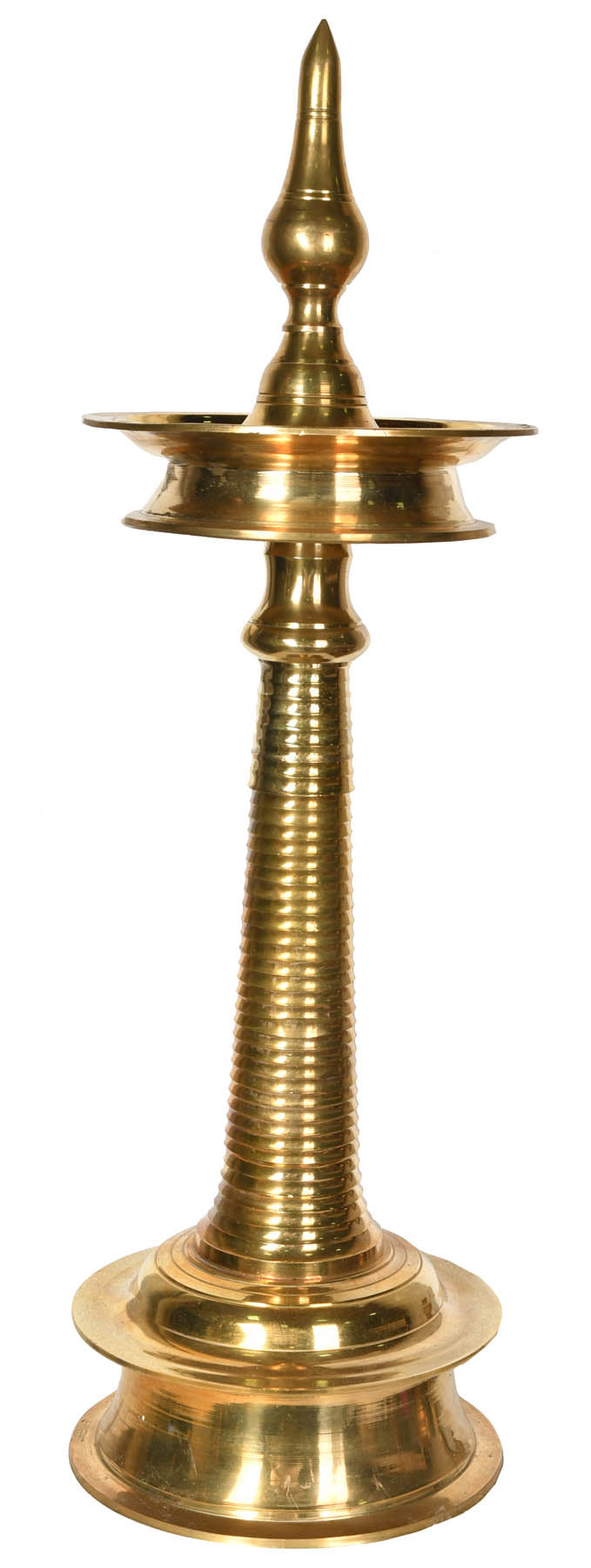 Large Brass Butter Lamp Vilakku South Indian Pooja Statue
