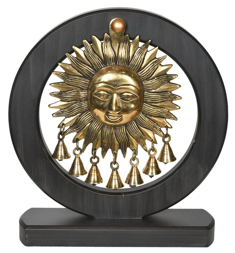 God Surya Idol with Brass Dangle Bells | Table Décor Piece