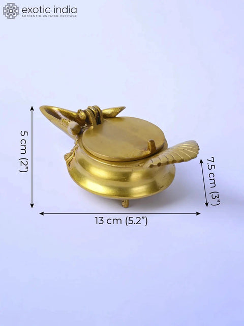 5" Brass Chirag Diya/Oil Lamp | Hindu Rituals Puja Items