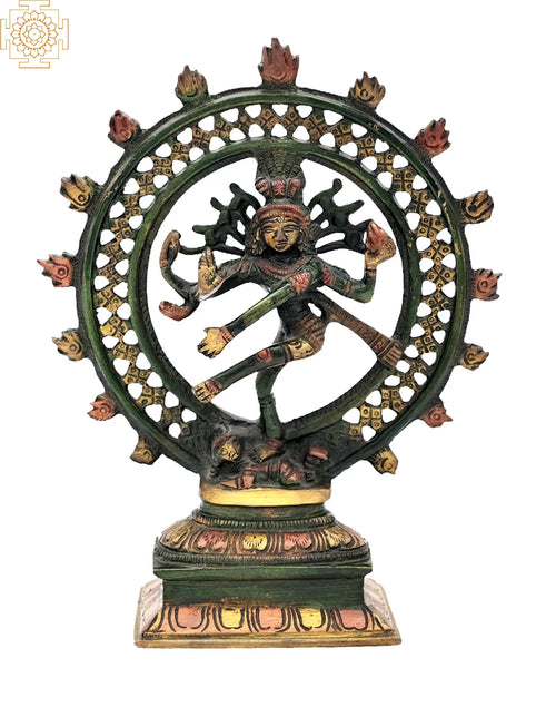 8" Nataraja Brass Statue Handmade Home Decor