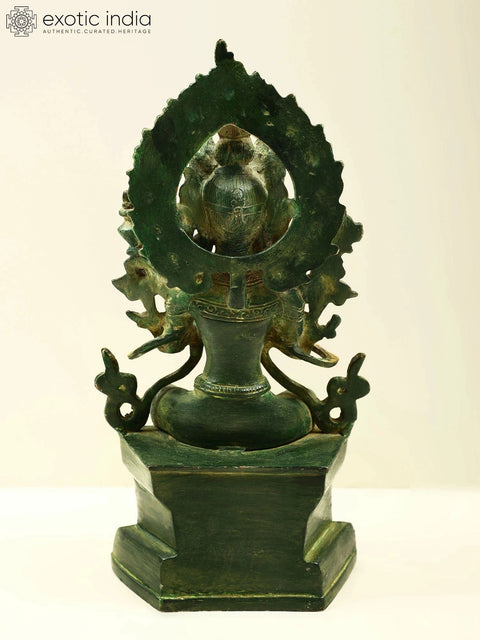 12" Tibetan Buddhist Deity Maitreya - The Future Buddha | Handmade Brass Statue