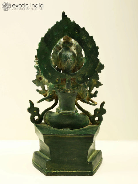 12" Tibetan Buddhist Deity Maitreya - The Future Buddha | Handmade Brass Statue