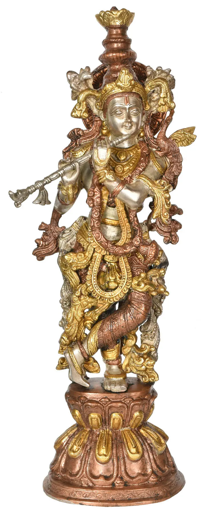 24" Murli Krishna Brass Statue Handmade