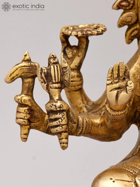 8" Goddess Varahi Brass Sculpture | Handmade