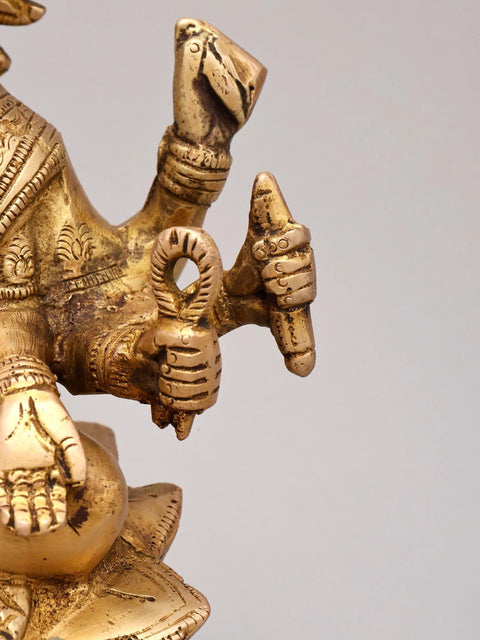 8" Goddess Varahi Brass Sculpture | Handmade