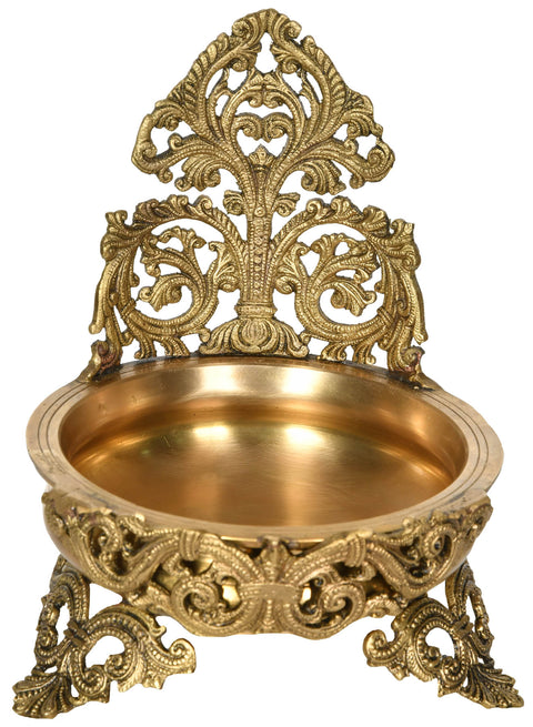 Brass Urli Bowl style of the Hoysala art