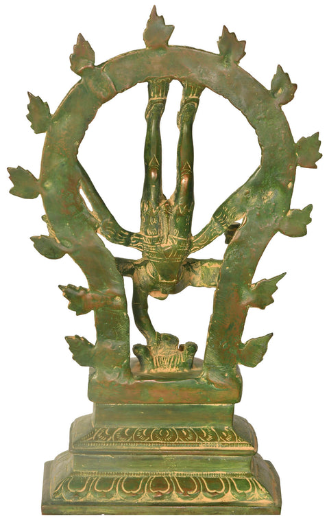 12" Lord Shiva's Tandava In Brass | Handmade | Made In India