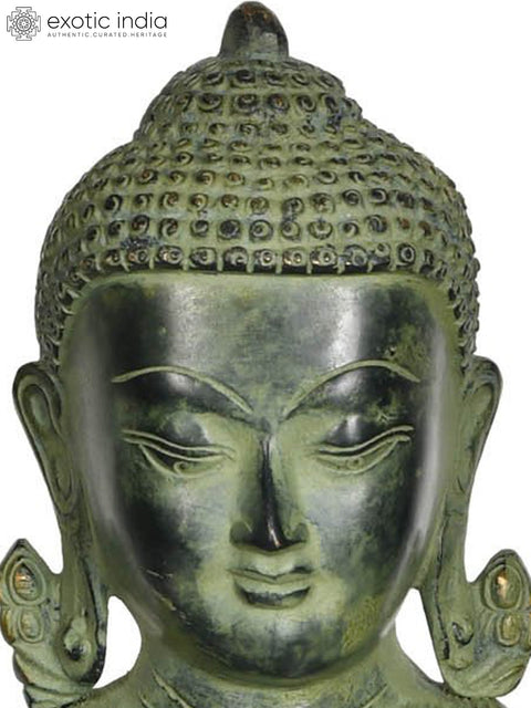 12" Lord Buddha in Earth Touching Gesture In Brass | Handmade | Made In India