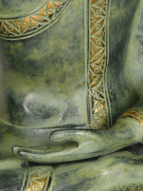 12" Lord Buddha in Earth Touching Gesture In Brass | Handmade | Made In India