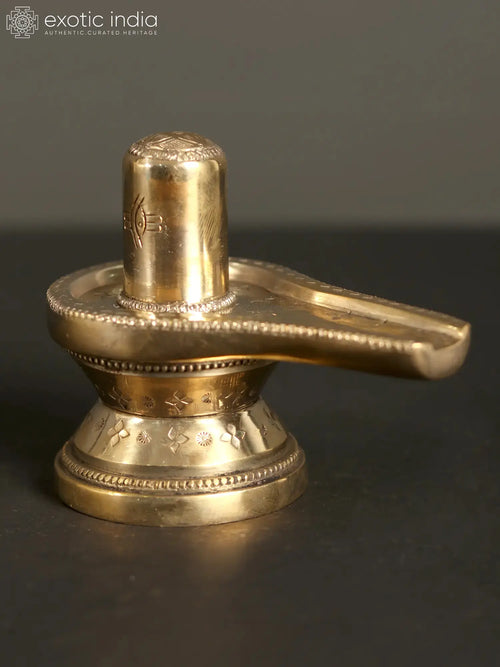 3" Small Shivalinga Brass Idol for Pooja