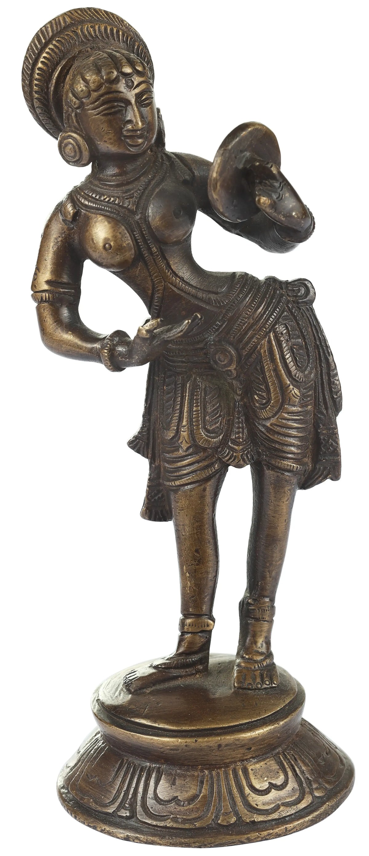 6" Brass Sculpture of Shringara-priya | Handmade | Made in India