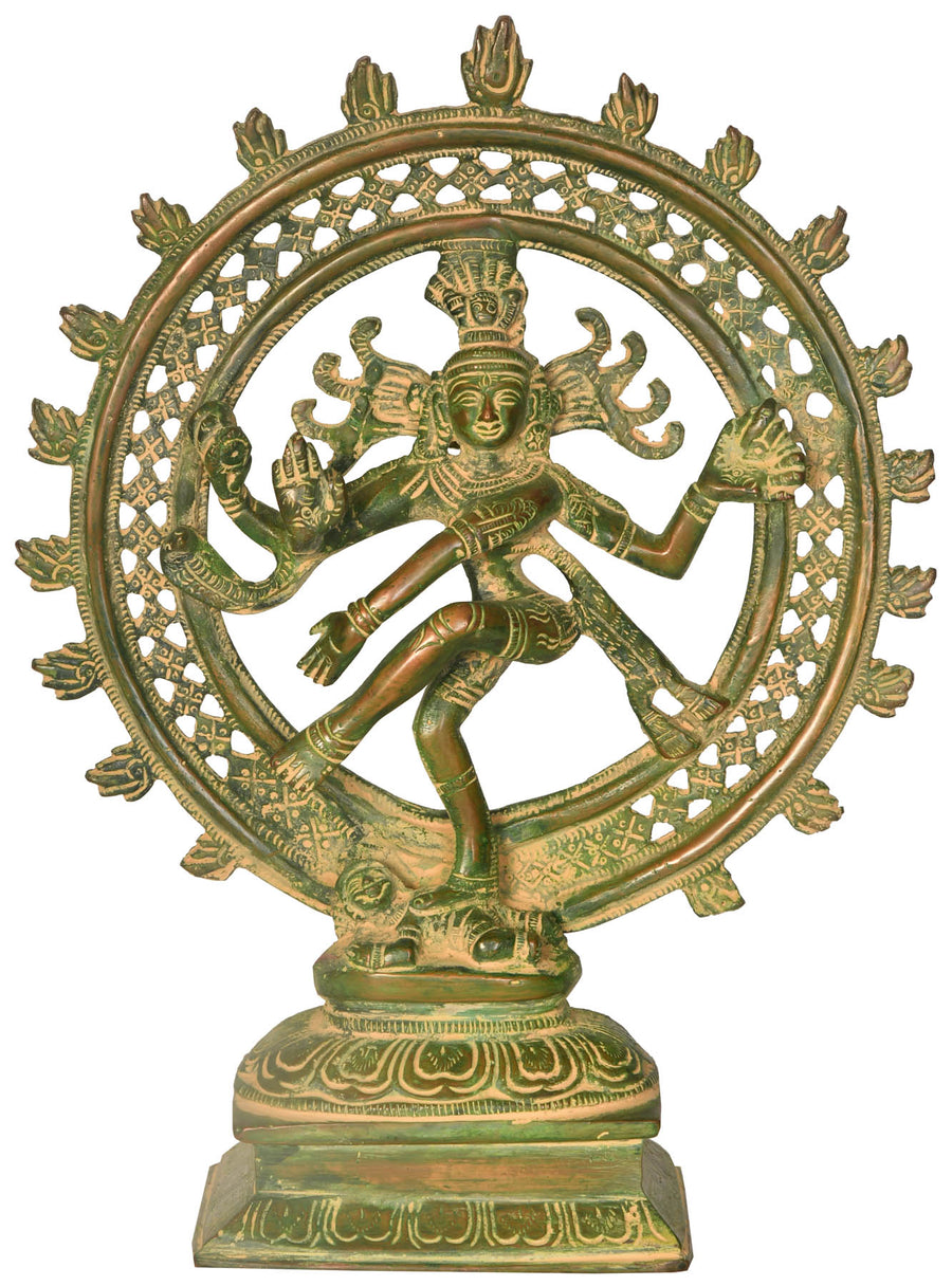 11" Handmade Brass Lord Nataraja Statue for Home Decor