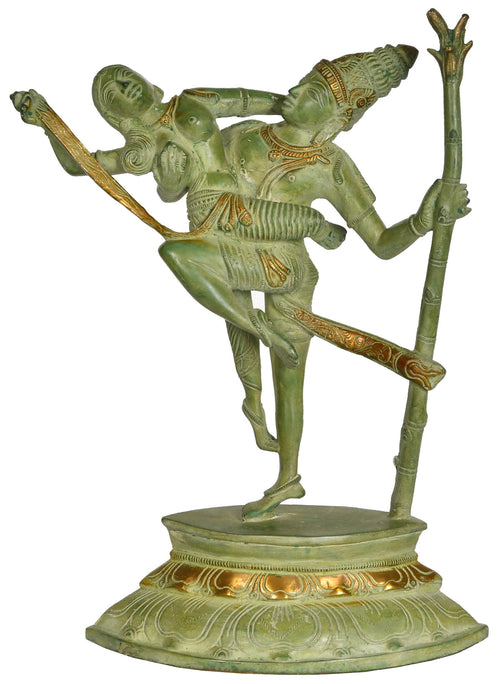 13" Umasahita Shiva Handmade Brass Statue