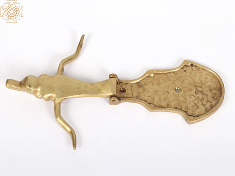7" Brass Bull Head Door Knocker