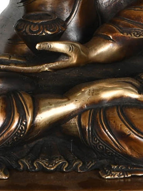 13" Lord Buddha in Preaching Mudra (Tibetan Buddhist) In Brass | Handmade | Made In India