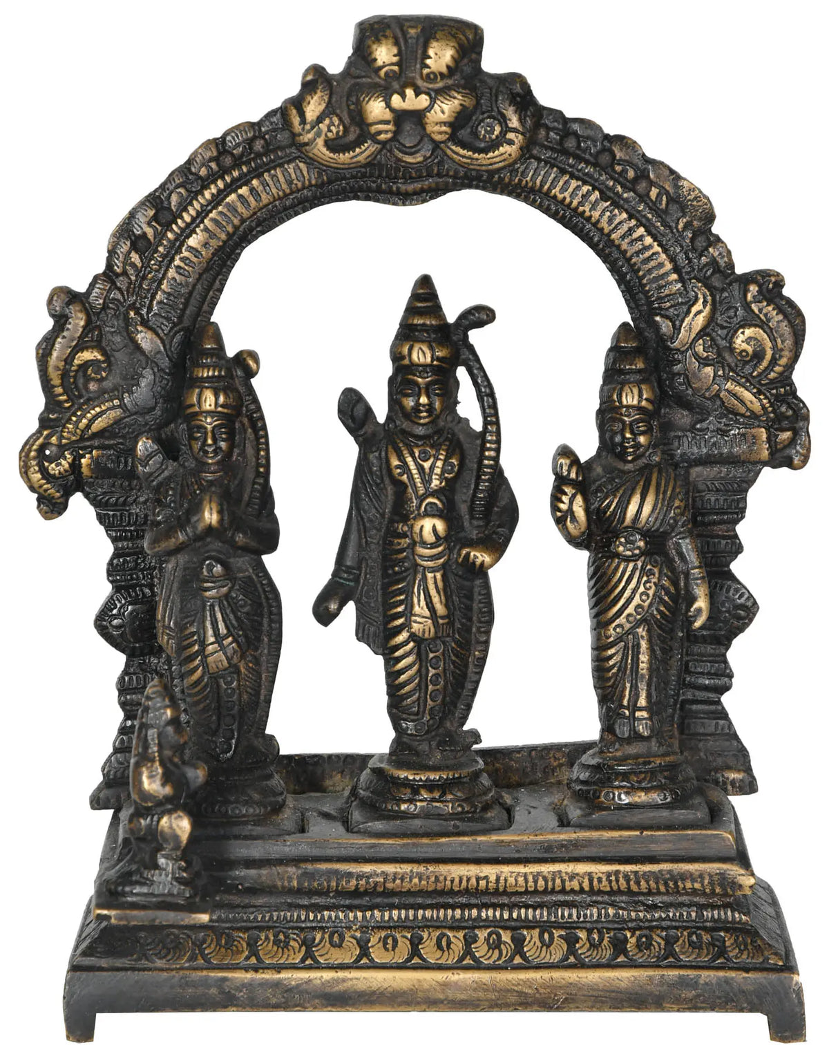 6" Rama Darbar Sculpture in Brass | Handmade