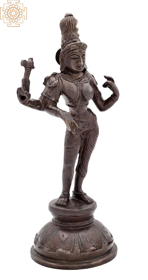 8" Ardhanarishvara Brass Statue | Handmade | Made in India