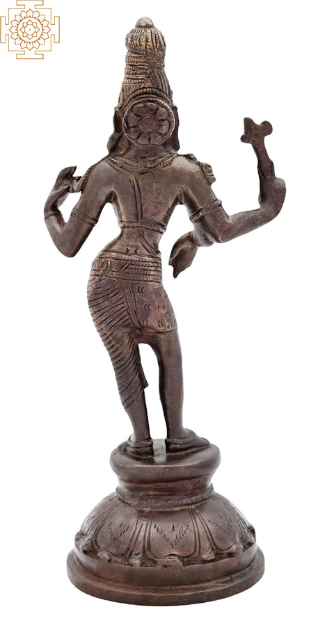 8" Ardhanarishvara Brass Statue | Handmade | Made in India