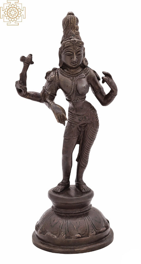 8" Ardhanarishvara Brass Statue | Handmade | Made in India