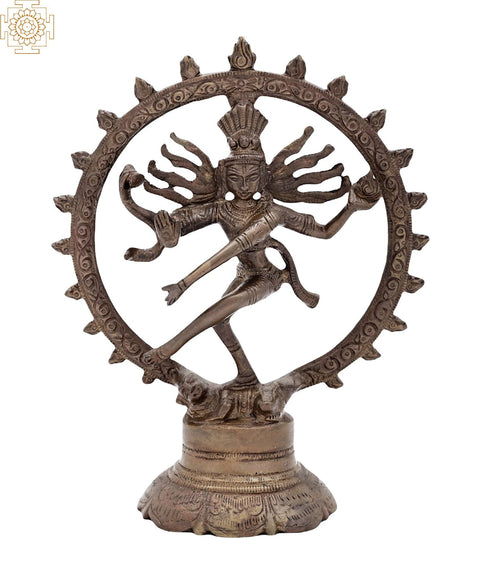 7" Nataraja Brass Sculpture | Handmade | Made in India