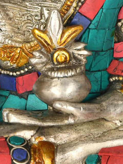 7" Medicine Buddha in Padamasana (Tibetan Buddhist) In Brass | Handmade | Made In India