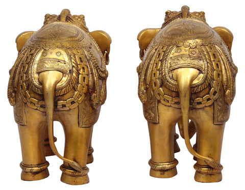 Pair of Ornamented Elephants