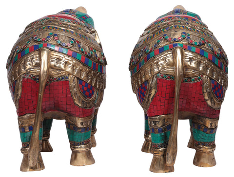 Pair of Superbly Decorated Elephants