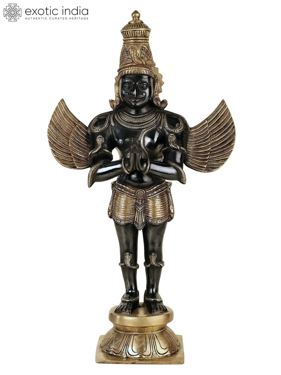 21" Garuda Handmade Brass Statue for Home Decor