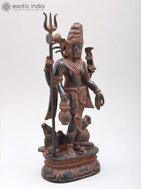 12" Ardhanarishvara (Shiva-Shakti) in Brass | Handmade | Made In India