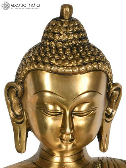 13" Preaching Buddha (Tibetan Buddhist Deity) In Brass | Handmade | Made In India