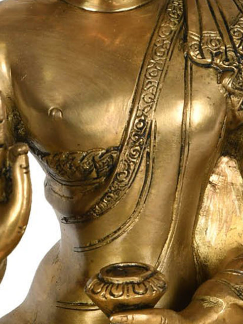13" Preaching Buddha (Tibetan Buddhist Deity) In Brass | Handmade | Made In India
