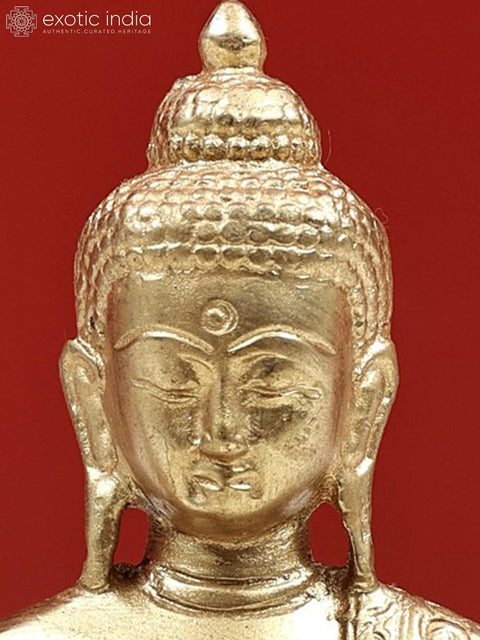 7" Medicine Buddha Sculpture | Handmade Tibetan Buddhist Brass Statue