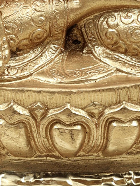 7" Medicine Buddha Sculpture | Handmade Tibetan Buddhist Brass Statue