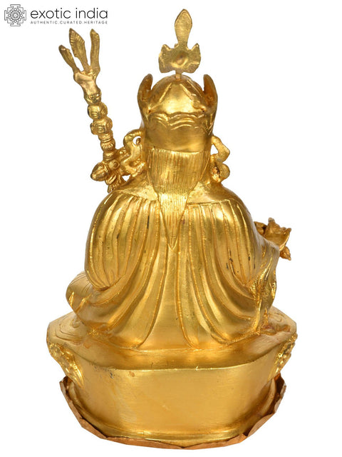 9" Guru Padmasambhava (Tibetan Buddhist Deity) In Brass | Handmade | Made In India