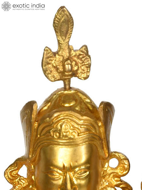9" Guru Padmasambhava (Tibetan Buddhist Deity) In Brass | Handmade | Made In India