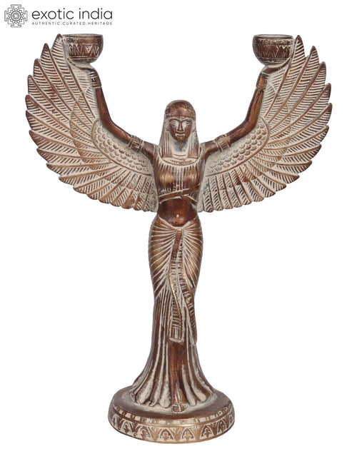 12" Goddess Isis Handmade Brass Statue