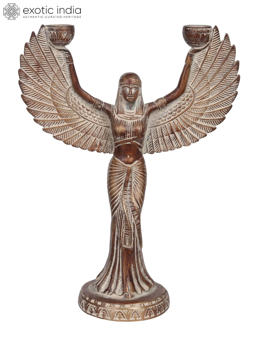 12" Goddess Isis Handmade Brass Statue